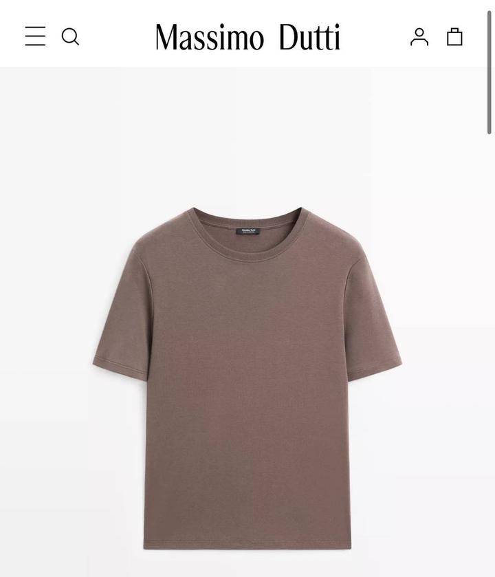 Футболка из 100% хлопка Massimo dutti