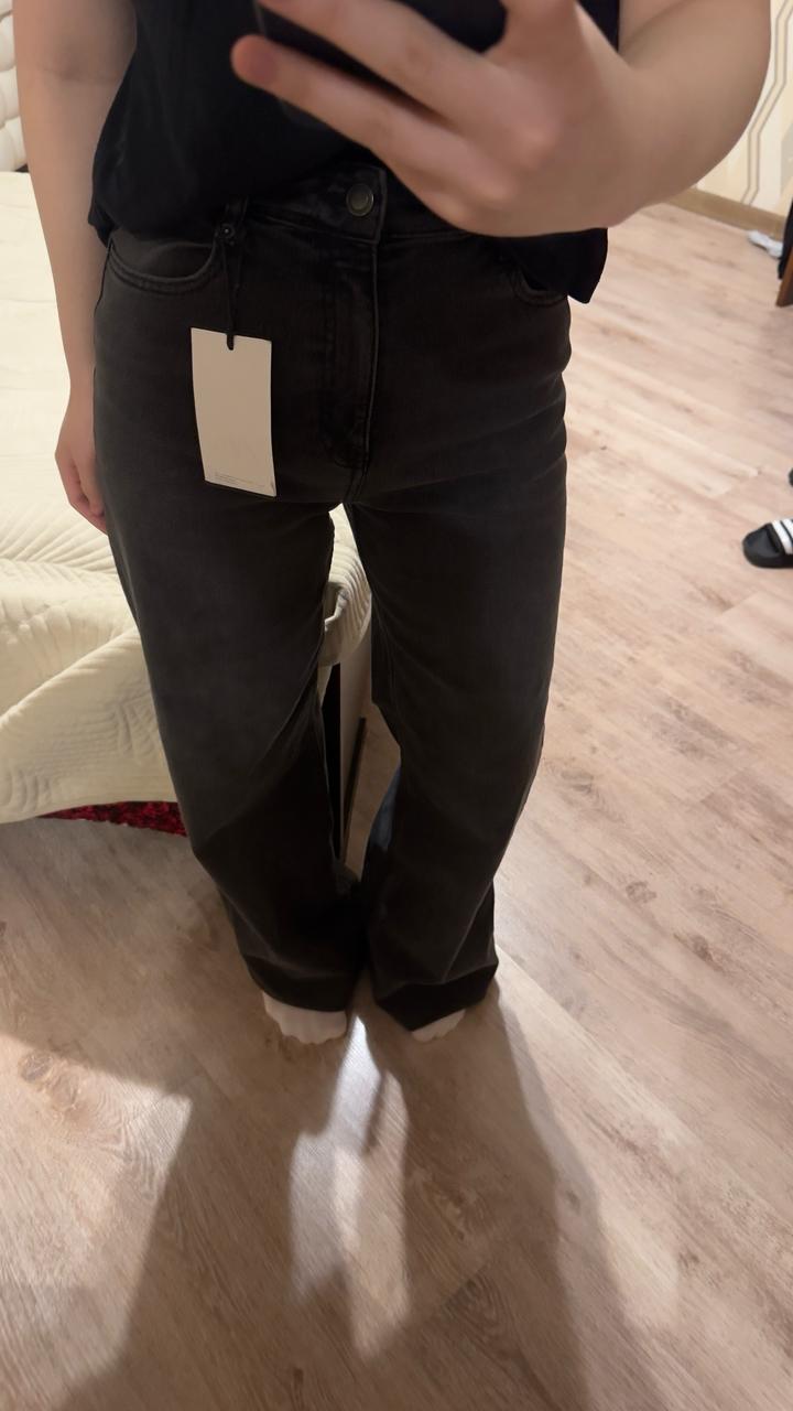 темно серые джинсы zara