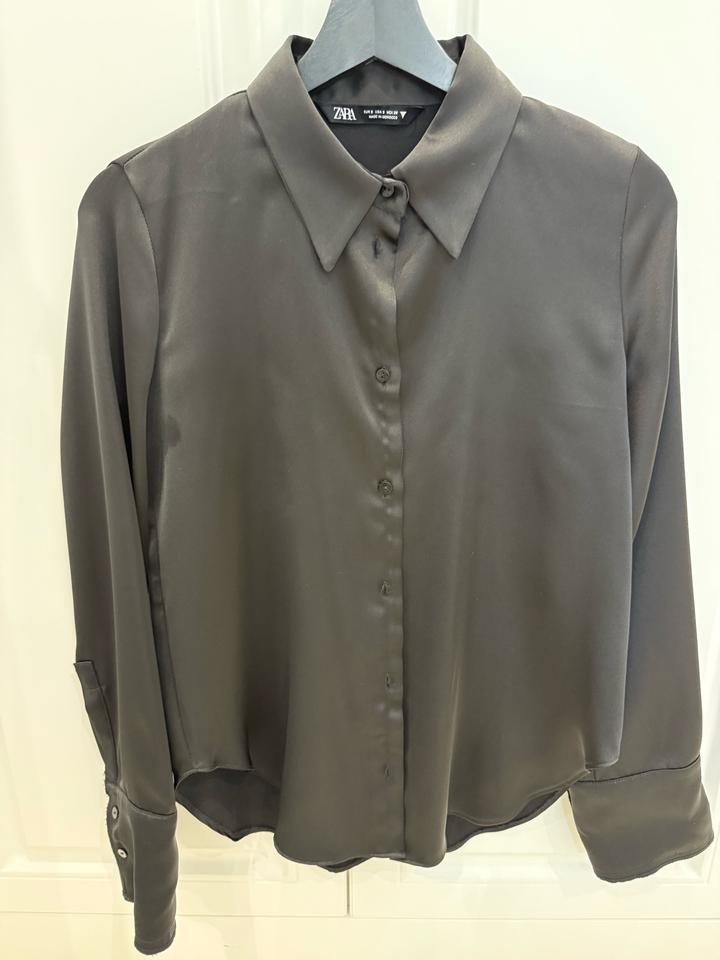Серная рубашка шелк Zara