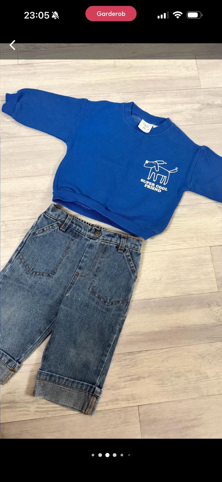 Свитшот и джинсы на 68-74