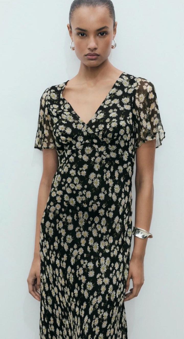 Платье Mango из шифона