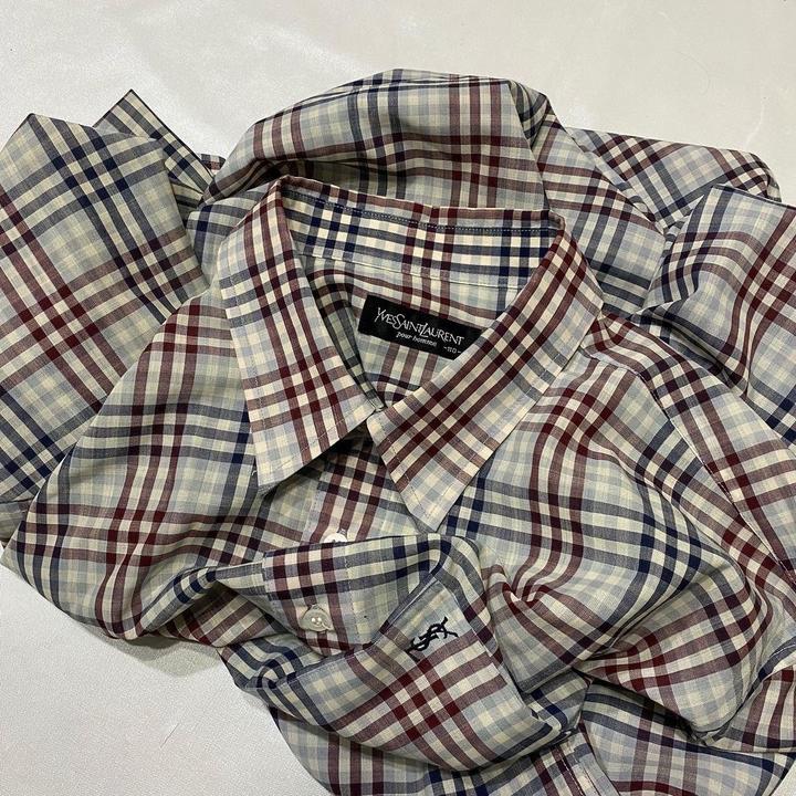 Винтажная льняная рубашка Yves Saint Laurent