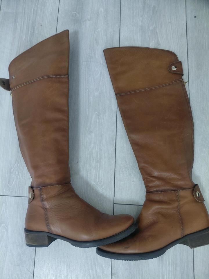 Сапоги ботфорты натуральная кожа 38р