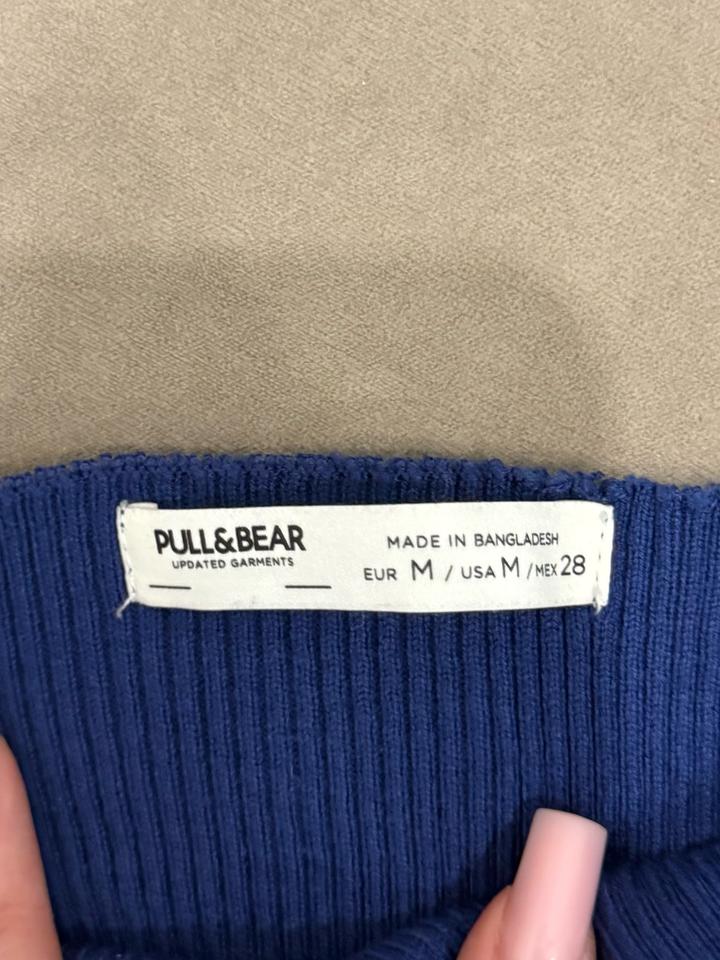 синий топ pull&bear