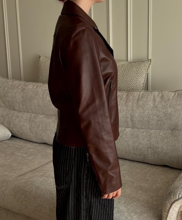 кожанная куртка Massimo dutti