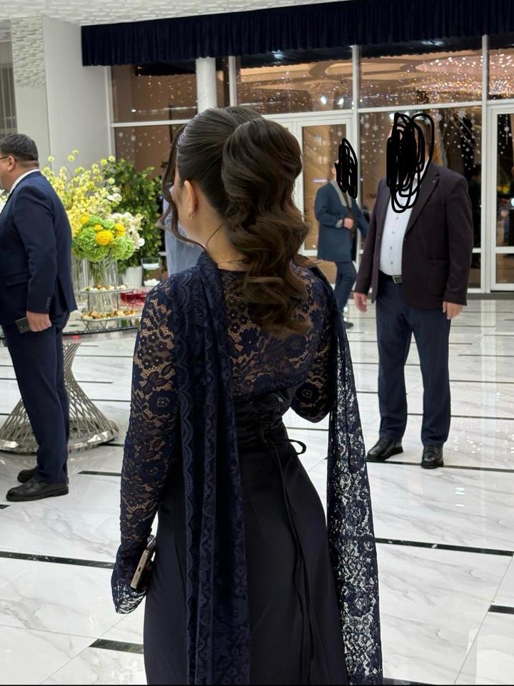 Темно синяя тройка платье