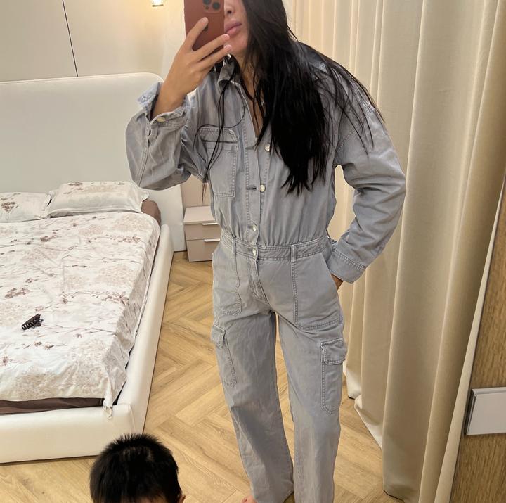 Джинсовый комбинезон zara