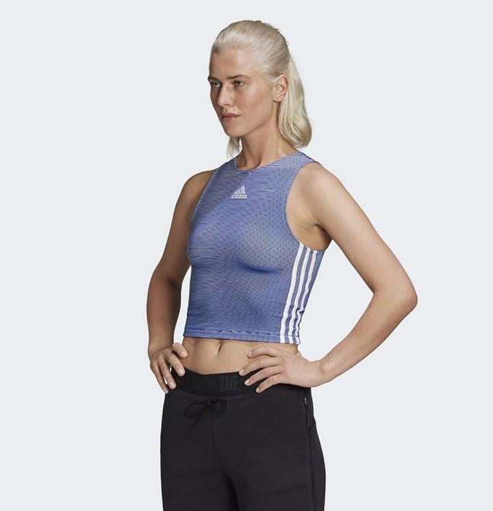 Укороченный топ Adidas с молнией сзади