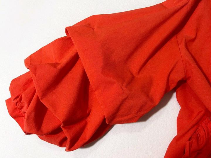 Блуза M 46 размер блузка коралловая рубашка рукав 3/4