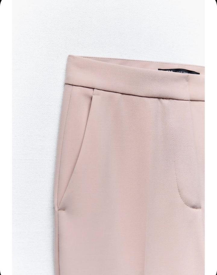 Бежево-розовый брюки Zara