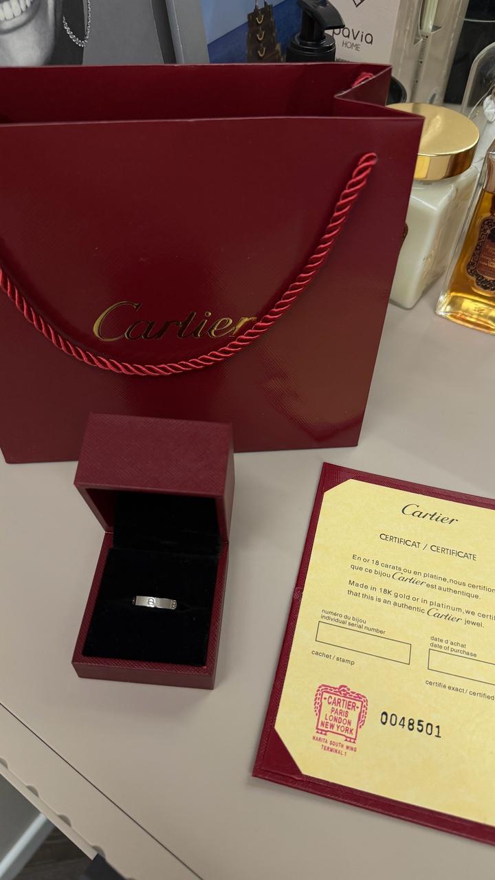 Кольцо Cartier люкс 1:1 в полной комплектации материал сталь
