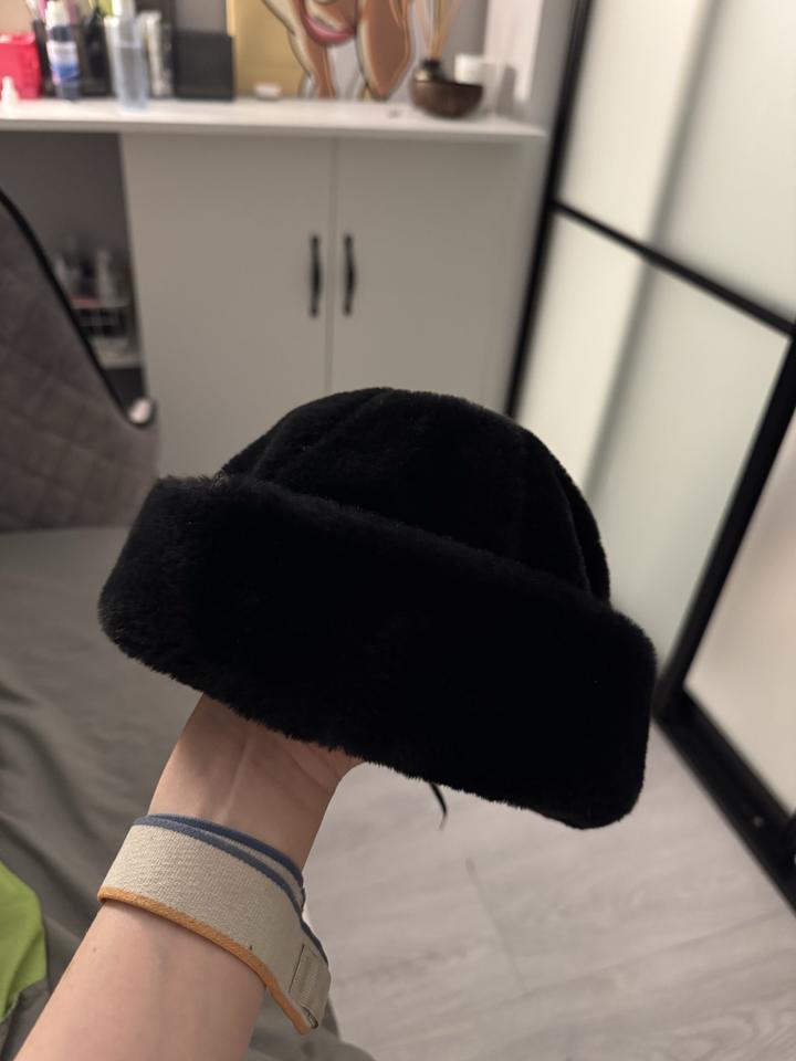 Шапочка бинни пушистая мех новая