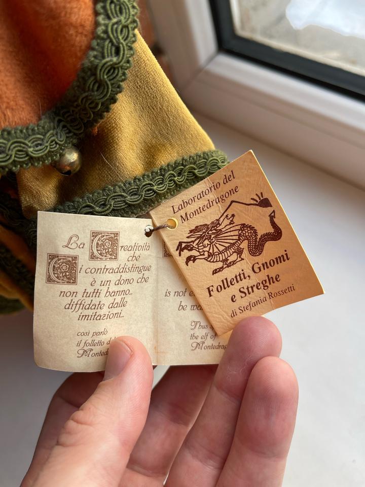 Коллекционная фарфоровая кукла-эльф Mirtillo (Montedragone, Италия)