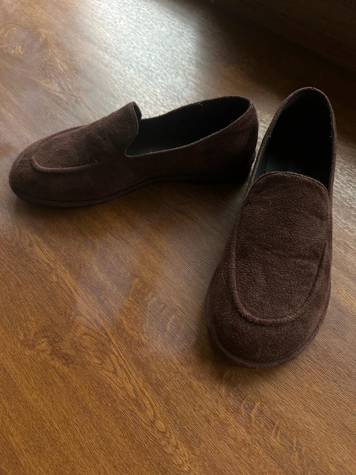 Лоферы эко замша