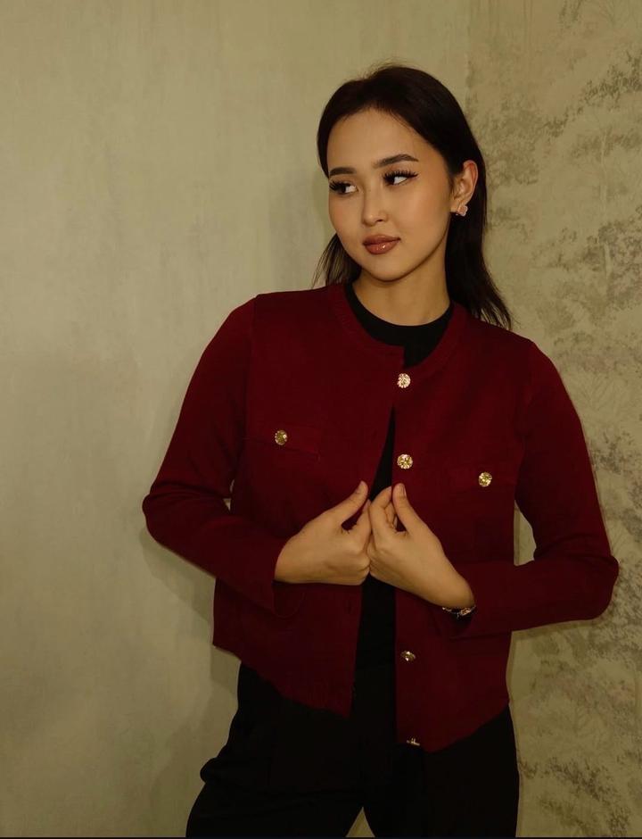 Zara красный кардиган