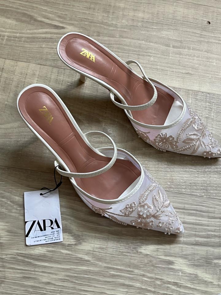 белые туфли zara