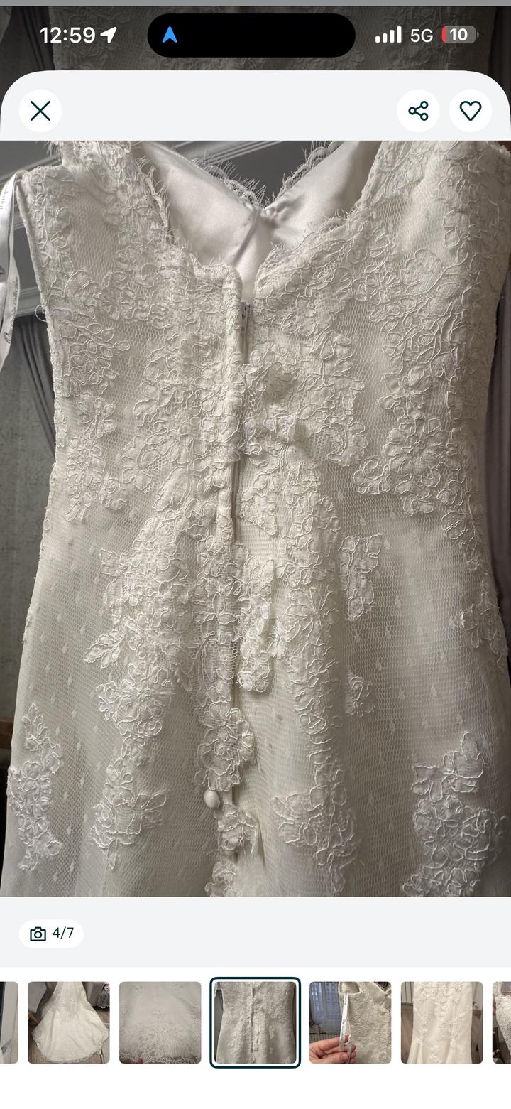 Свадебное платье Oleg Cassini xs-s