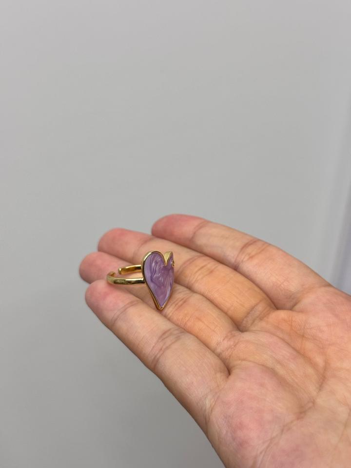 Элегантное красивое кольцо сердечко / ювелирные изделия / украшения