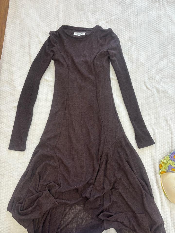 Платье коричневое Pull&Bear