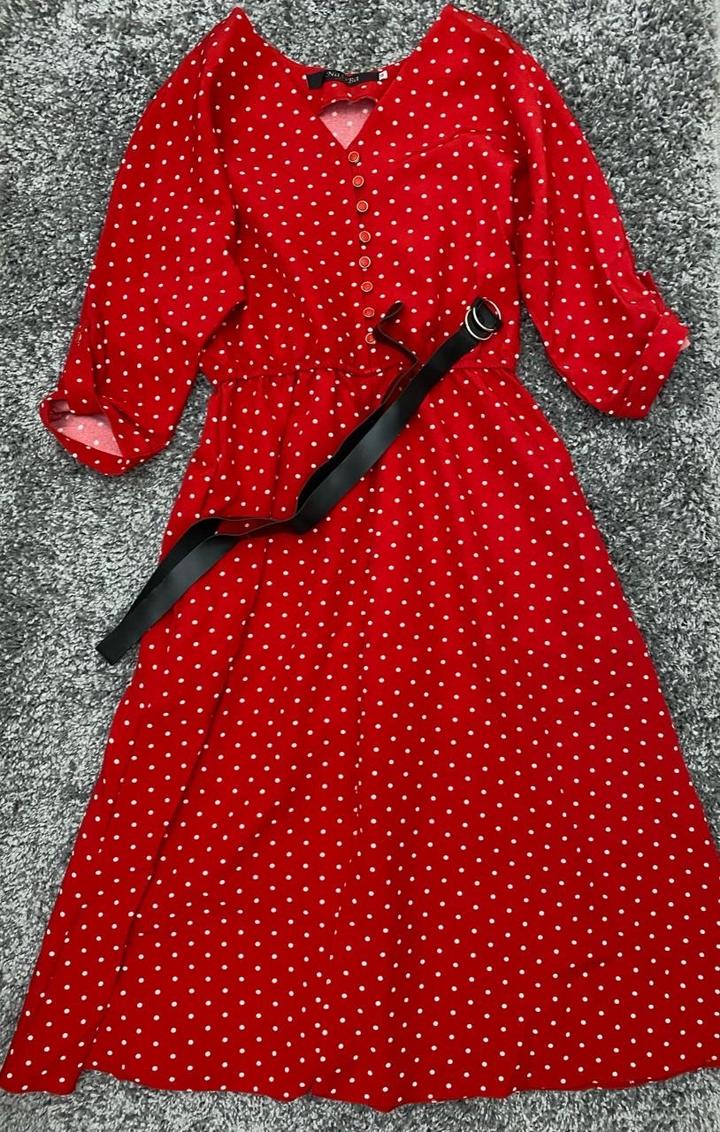 Платье в горошек ❤️🤍