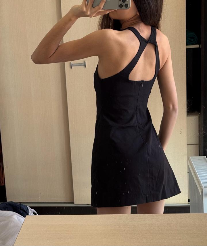 Черное мини платье zara