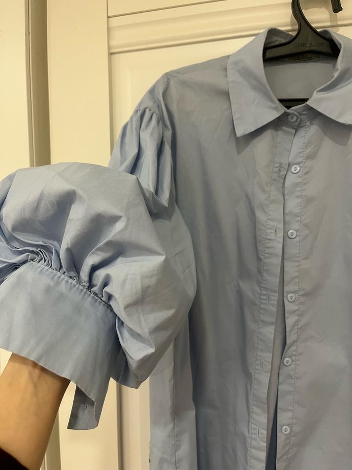 Рубашка с объемными рукавами