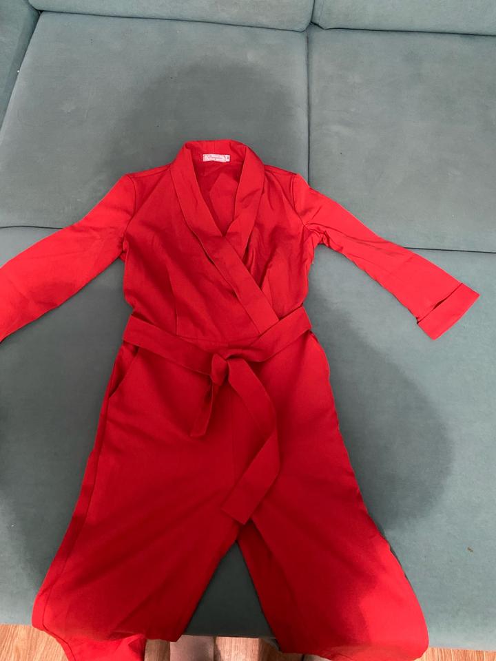 Красный классический комбез,ходить в клуб 💃 на праздники