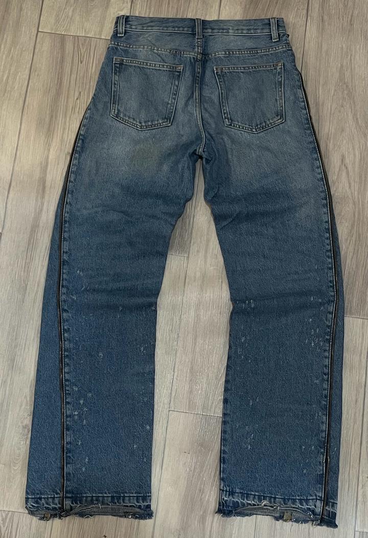 Zara flared jeans zip