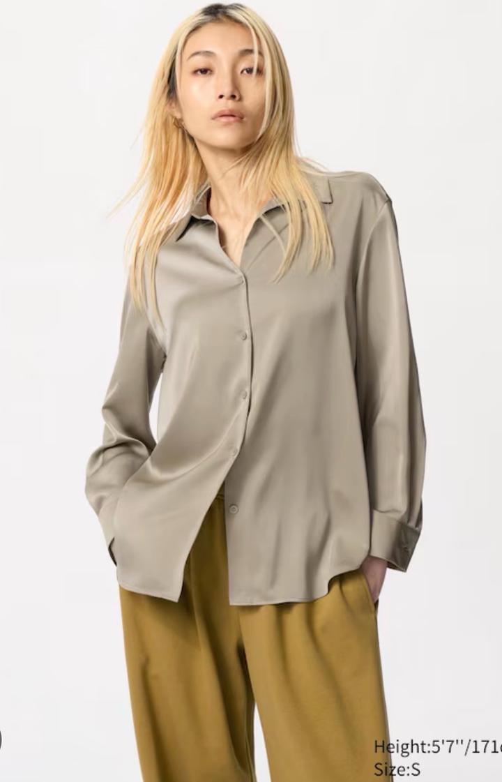 Рубашка Uniqlo S satin