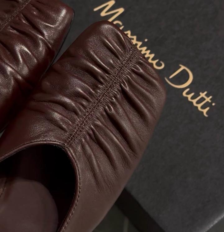 Новые балетки из кожи