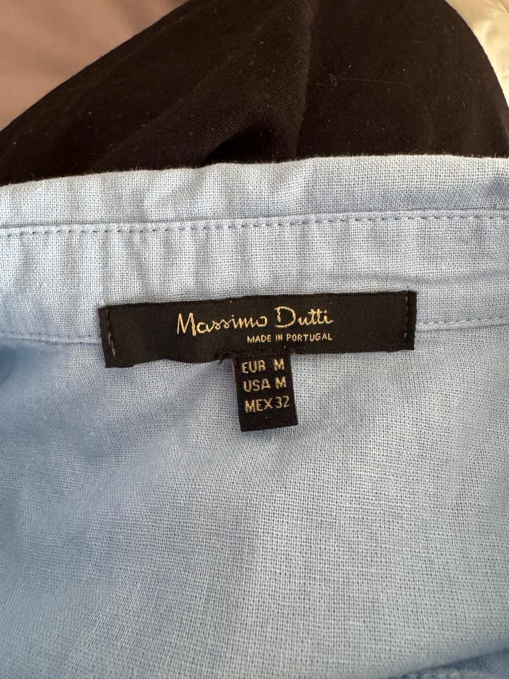 голубая рубашка massimo dutti