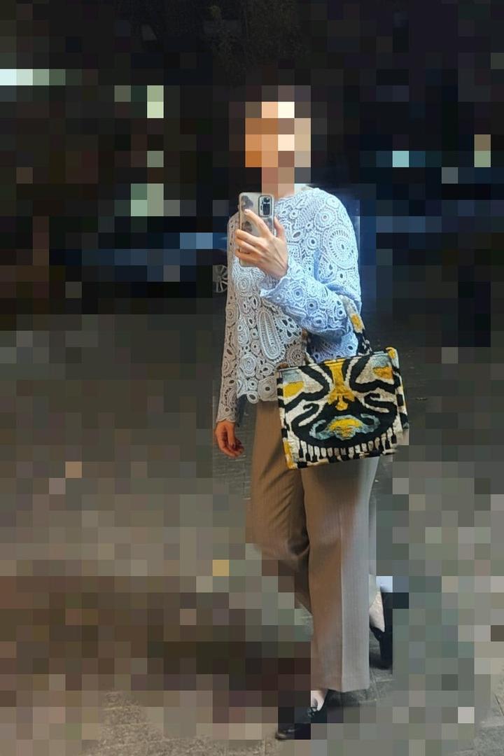 Сумка тоут из узбекского бахмаля