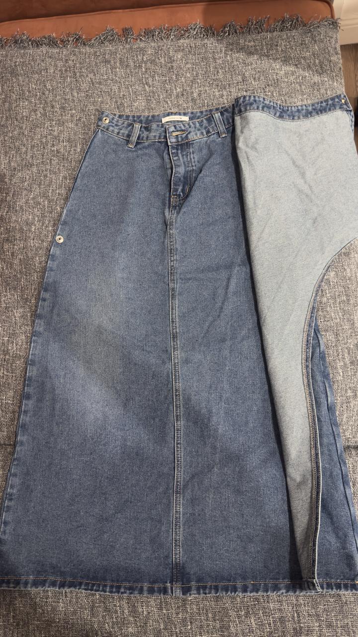 Джинсовая юбка макси