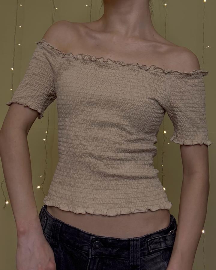 Бежевый топ на весну/лето H&M