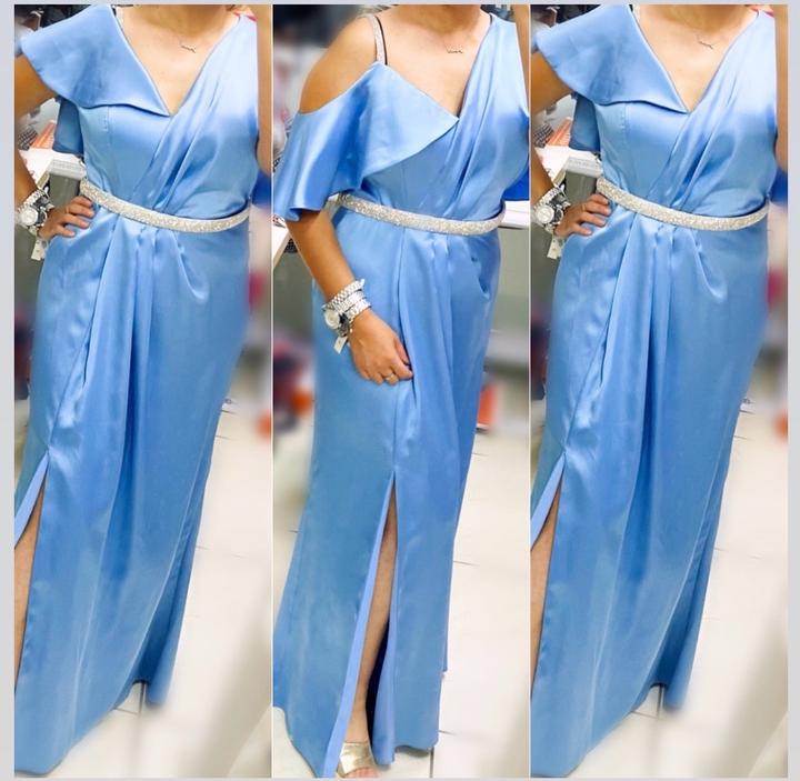 Вечернее платье голубое