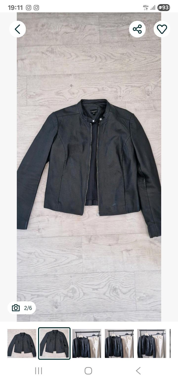 Кожаная куртка massimo dutti