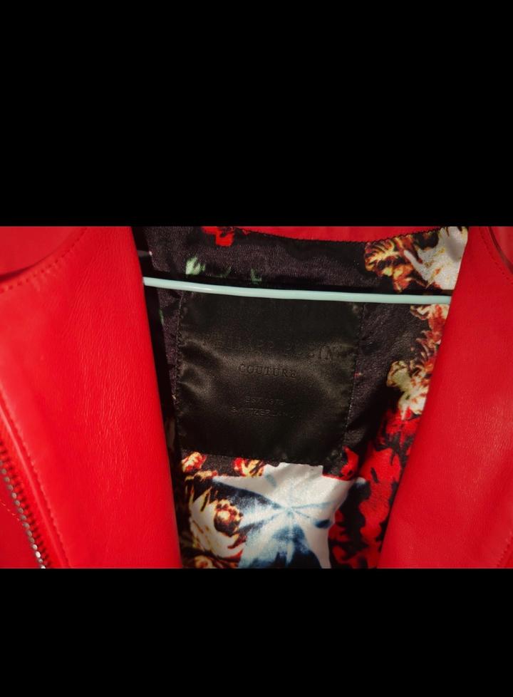 Коженная куртка кораловая Philipp Plein