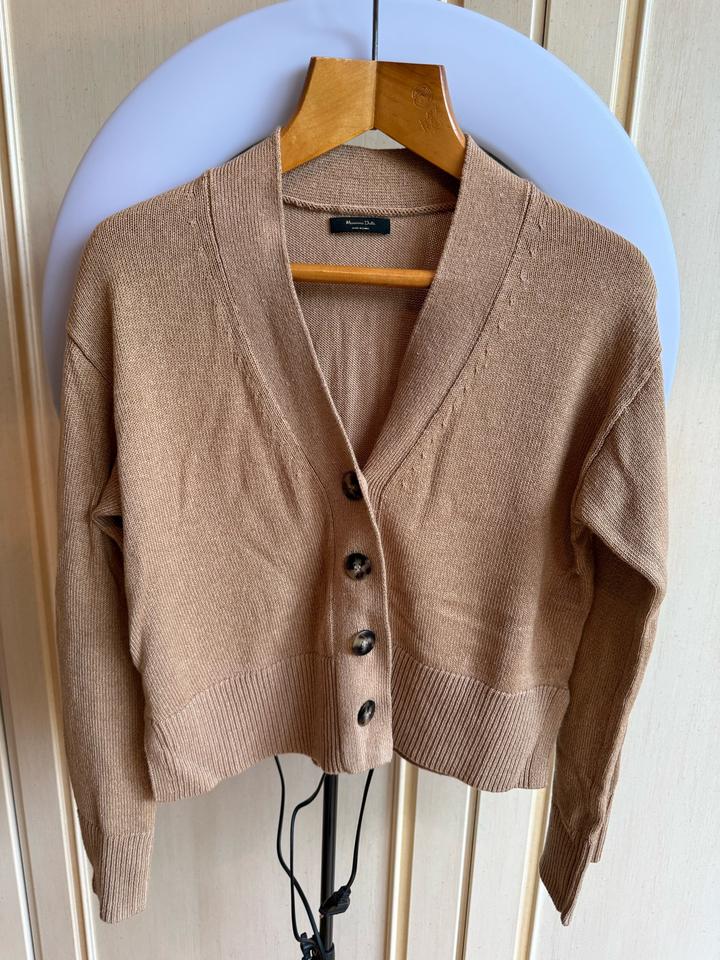 Коричневый кардиган Massimo Dutti