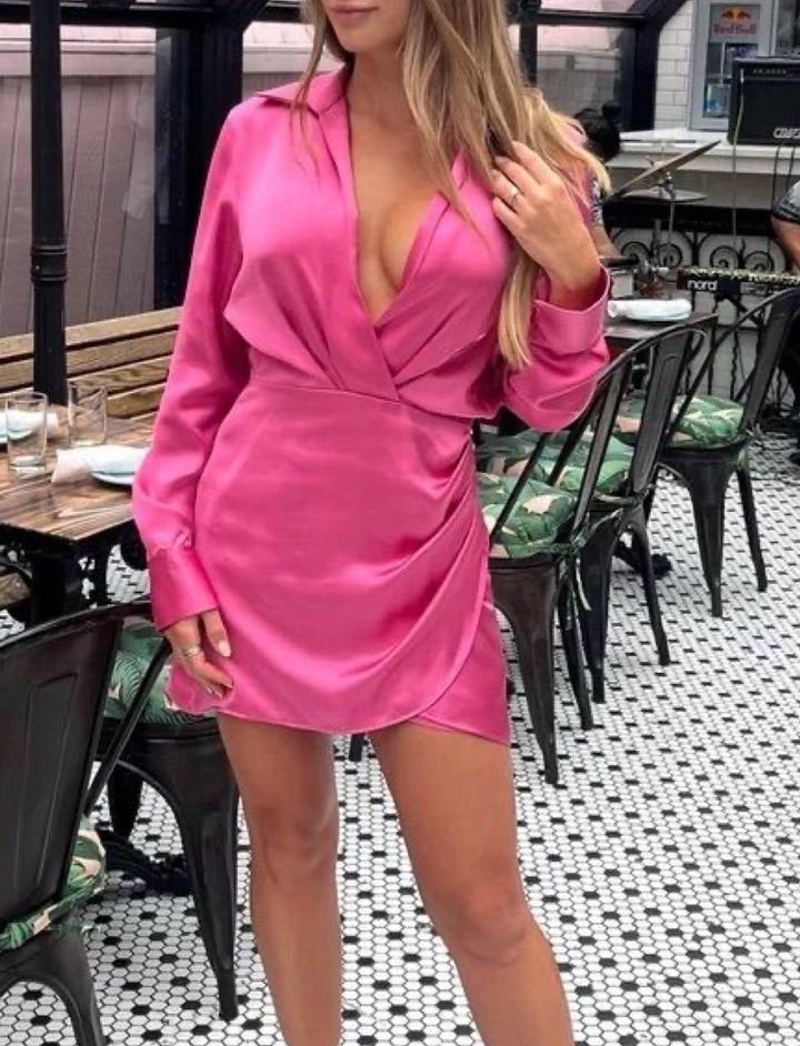 ярко-розовое платье Zara🎀