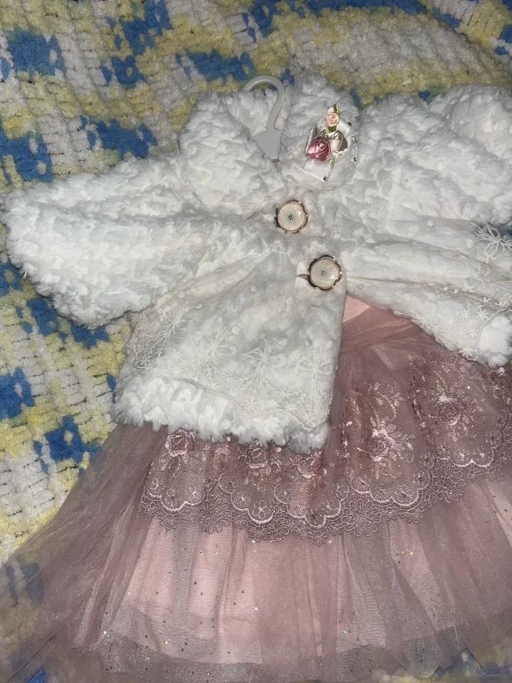 нарядное платье на 1 годик (с накидкой)