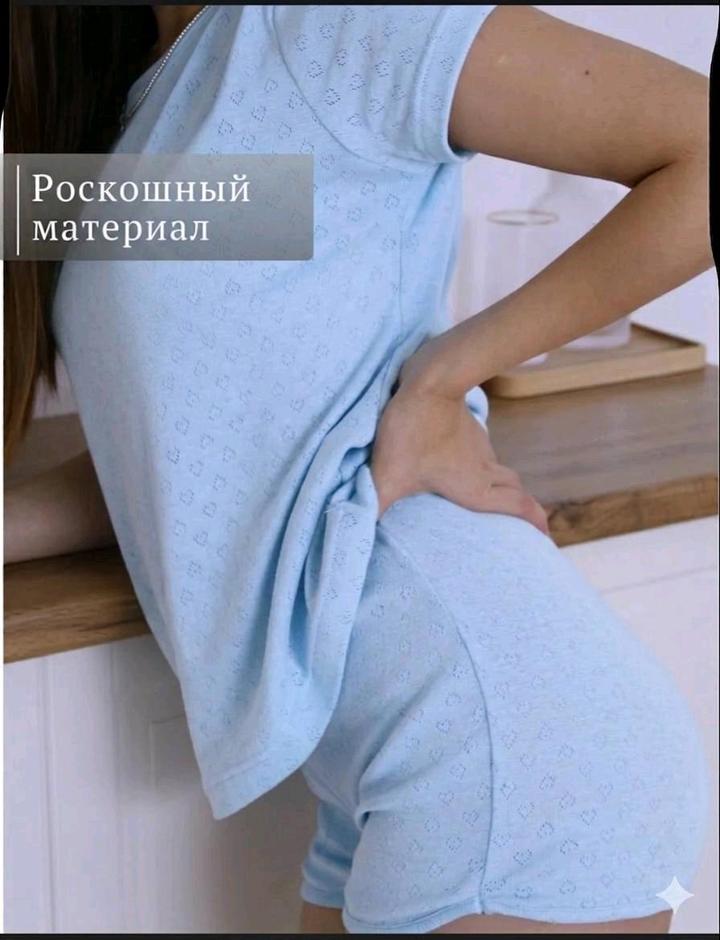 Новинка 😍Стильная пижама двойка из мягкой ткани Рибана ✨Очень приятная к телу