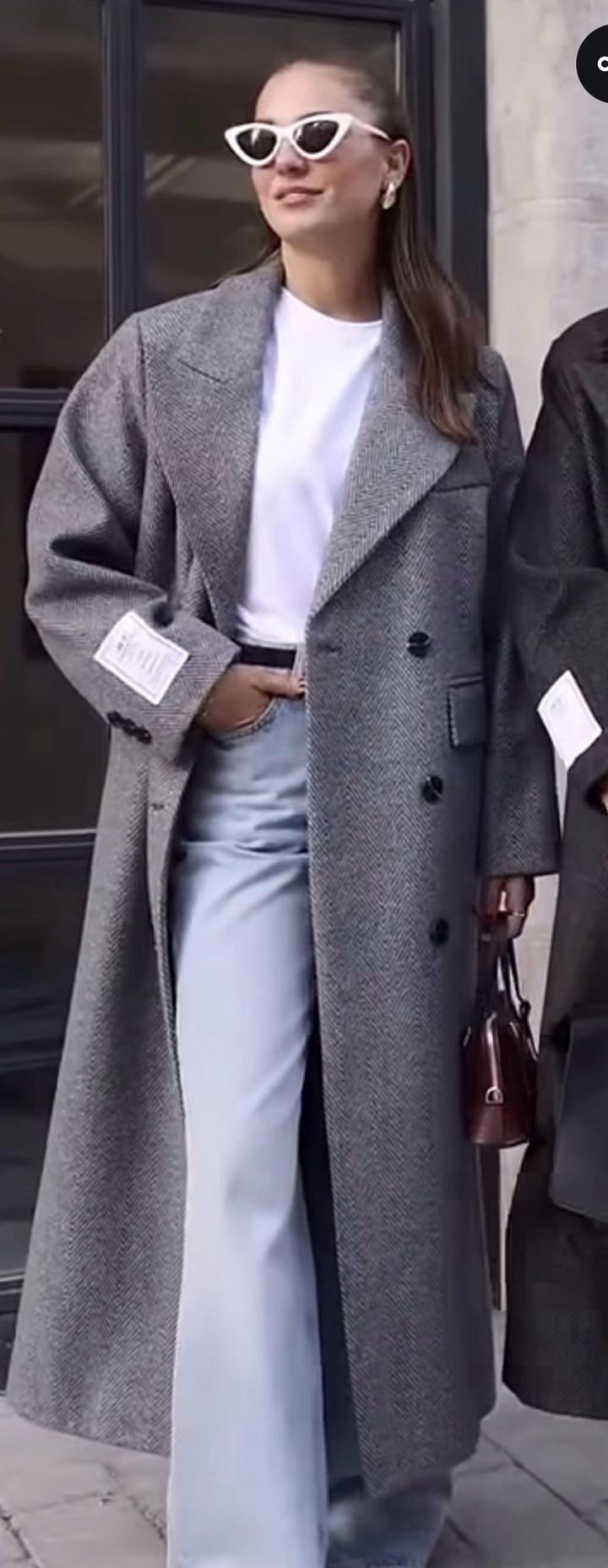 Hot Fashion Серое пальто