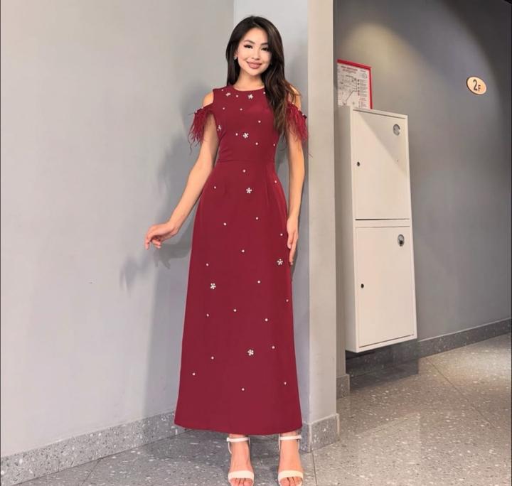 Бордовое вечернее платье в идеальном состоянии