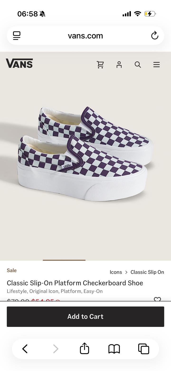 Класссические слипоны vans