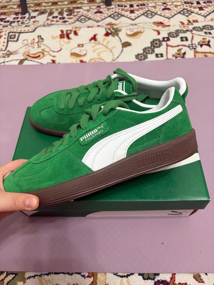 Зеленые кеды кроссовки модель PUMA Palermo