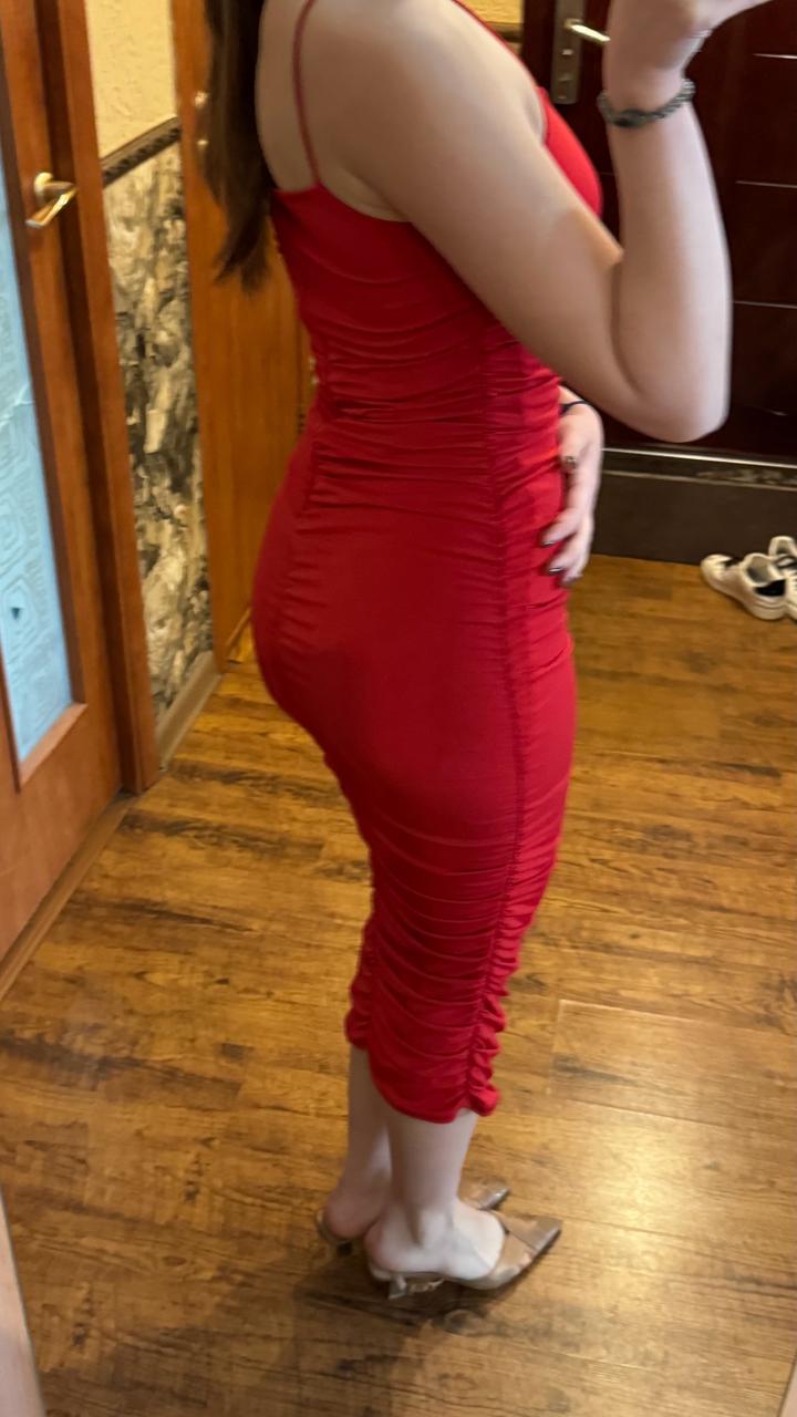 Платье Красное Гусеница