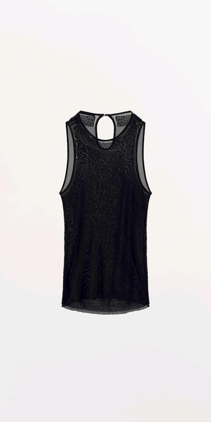 Топ комбинированный с бусинами ZARA новый