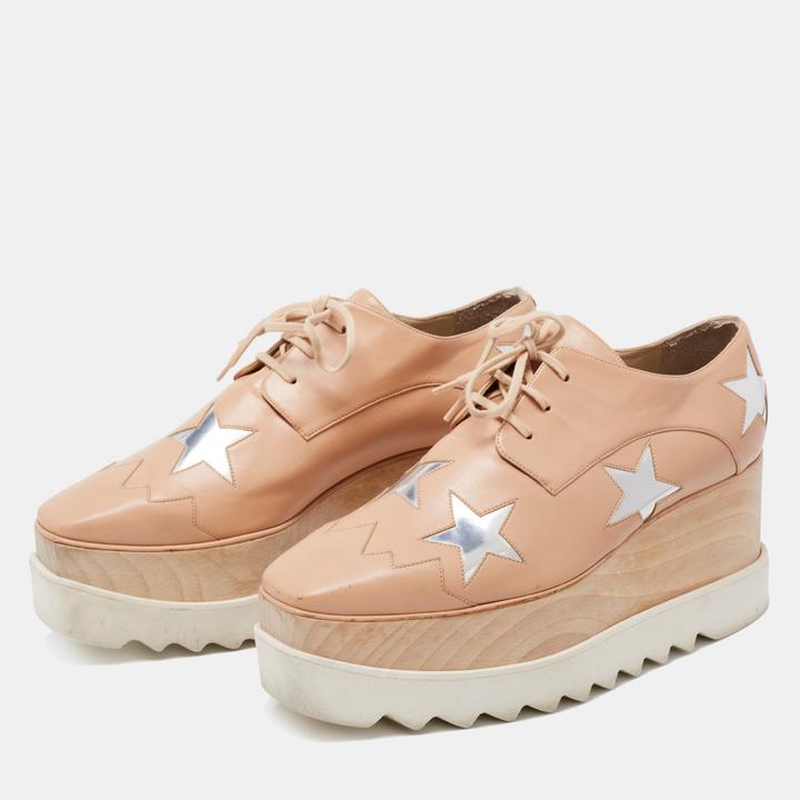 Броги из нежной розовой кожи