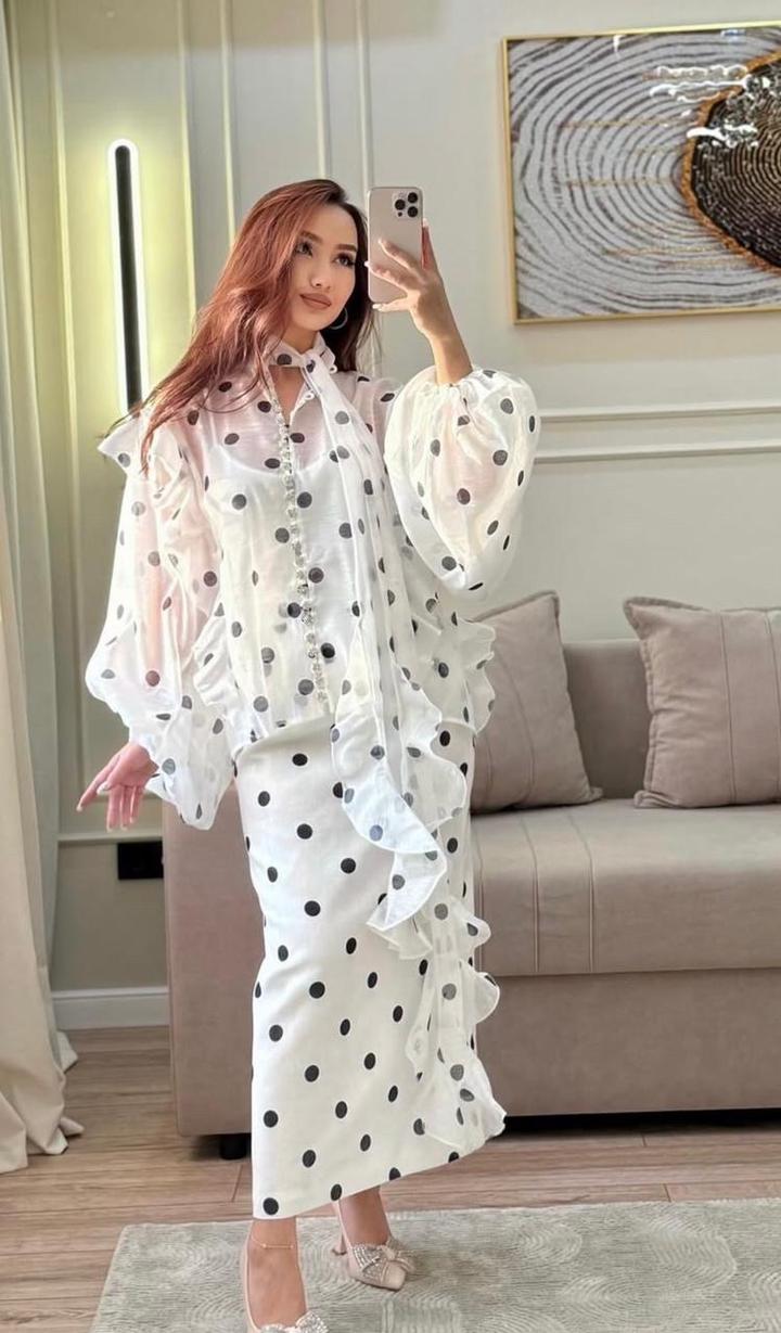 Платье тройка в горошек