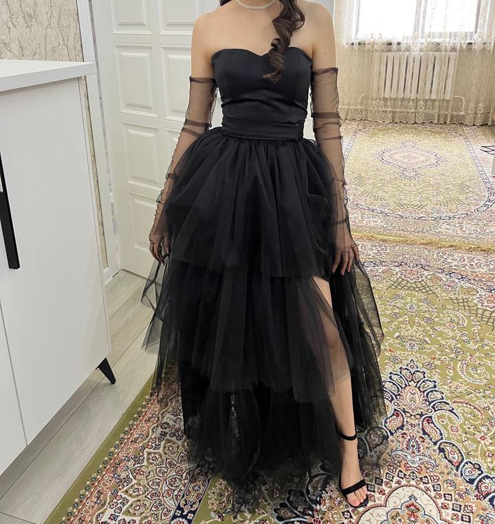 Черное, выпускное платье